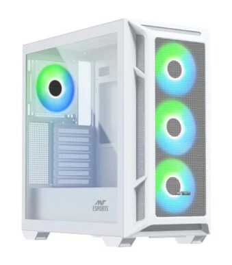 Ant Esports 611 Air ARGB (ATX) Mid Tower Cabinet (White)