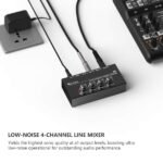 Fifine N5 – Four-Channel Line Mixer With Individual Volume Controls