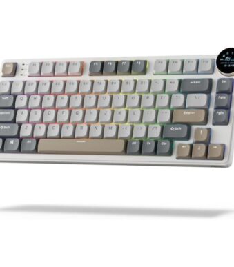 RK ROYAL KLUDGE N80 Low Profile Mechanical Keyboard Pearly Dawn Brown Switch