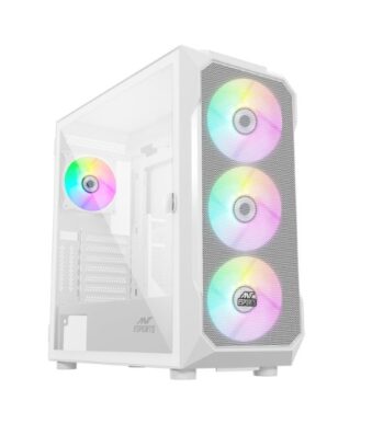 Ant Esports ICE-410TG Mid Tower Gaming Cabinet (White)