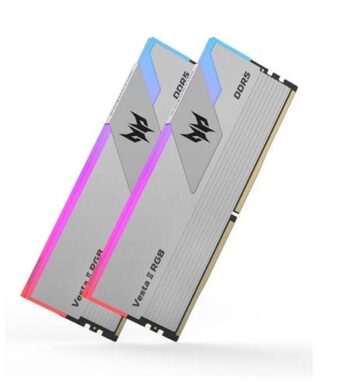 Acer Predator Vesta II RGB 32GB (16GBx2) 7200MHz DDR5 CL34 Silver Color RAM Memory (BL.9BWWR.364)