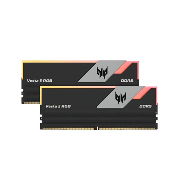 Acer Predator Vesta II RGB DDR5 64GB (2x32GB) 6000Mhz Desktop Ram (Black)