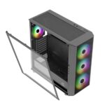 Ant Esports 411 Air ARGB (E-ATX) Mid Tower Cabinet (Black) - Image 2
