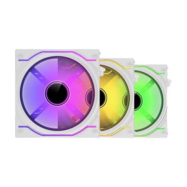 Ant Esports Crystaflow ARGB White – 120mm Cabinet Fan (Triple Pack)