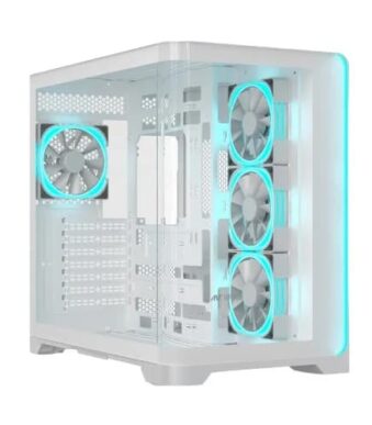 Ant Esports Crystal ARC ARGB ATX Mid Tower Case (White)