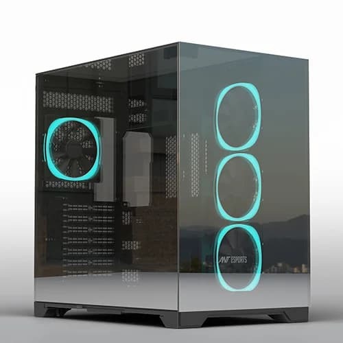 Ant Esports Crystal Mirror ATX Mid Tower Case (Black)