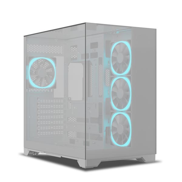 Ant Esports Crystal Mirror ATX Mid Tower Case (White)