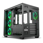 Ant Esports Crystal X11 (ATX) Mid Tower Cabinet (Green) - Image 4