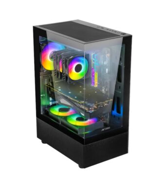 Ant Esports Crystal X2 Argb Mid Tower Atx Cabinet Black (CRYSTAL-X2-ARGB-BLACK)