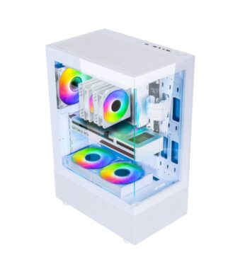 Ant Esports Crystal X2 Argb Mid Tower Atx Cabinet White (CRYSTAL-X2-ARGB-WHITE)