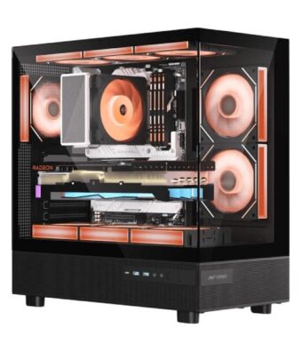 Ant Esports Crystal X6 ARGB (ATX) Mid Tower Cabinet (Black)