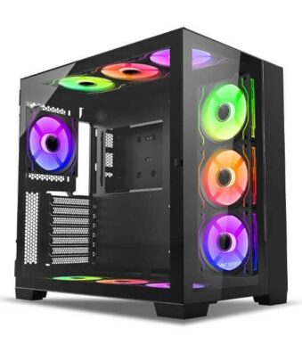 Ant Esports Crystal XL ARGB (ATX) Mid Tower Cabinet (Black)
