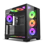 Ant Esports Crystal XL (ATX) Mid Tower Without Fan Cabinet (Black) - Image 3