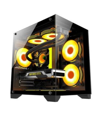 Ant Esports Crystal Z2 ARGB (M-ATX) Mid Tower Cabinet (Black)