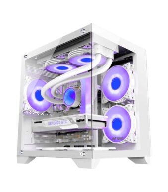 Ant Esports Crystal Z2 ARGB (M-ATX) Mid-Tower Cabinet (White)