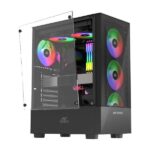 Ant Esports ICE-100 Auto RGB (ATX) Mid Tower Cabinet (Black)