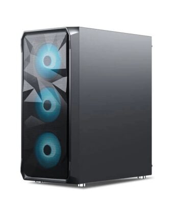 Ant Esports ICE-112 Auto RGB (ATX) Mid Tower Cabinet (Black)