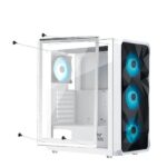 Ant Esports ICE-112 Auto RGB (ATX) Mid Tower Cabinet (White) - Image 2