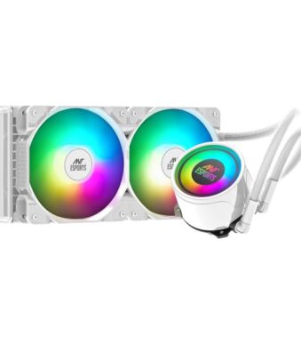 Ant Esports ICE-240 240mm Addressable RGB 2600RPM AIO I CPU Liquid Cooler (White)