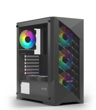Ant Esports ICE-270M 6F Mid-Tower ATX Computer Case/Gaming Cabinet with Front Mesh Panel