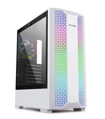 Ant Esports ICE-280TG RGB (ATX) Mid Tower Cabinet (White)