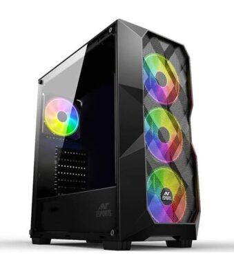 Ant Esports ICE-300 Mesh ARGB (ATX) Cabinet (Black)