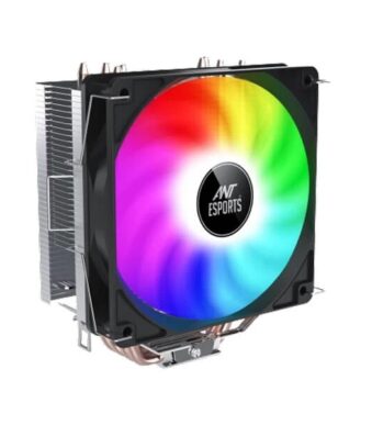 Ant Esports ICE-C400 120mm CPU Air Cooler With Rainbow LED (Black)