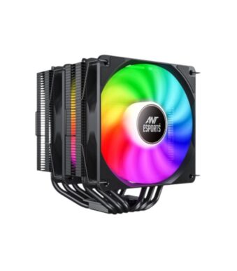 Ant Esports ICE-C621 ARGB 120mm Dual Tower CPU Air Cooler (Black)