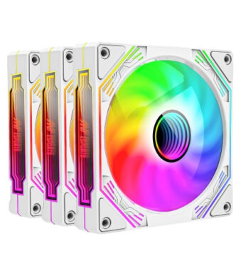 Ant Esports SCIFLOW 120mm 3-in-1 Case Fan Kit ARGB (White)
