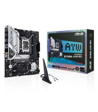 Asus B760M-AYW WiFi Intel LGA1700 M-ATX Motherboard Supports Intel 12th, 13th & 14th Gen Processors