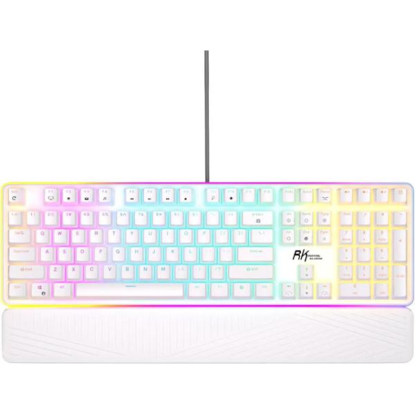 RK ROYAL KLUDGE RK918 Wired Mechanical Keyboard Red Switch – White