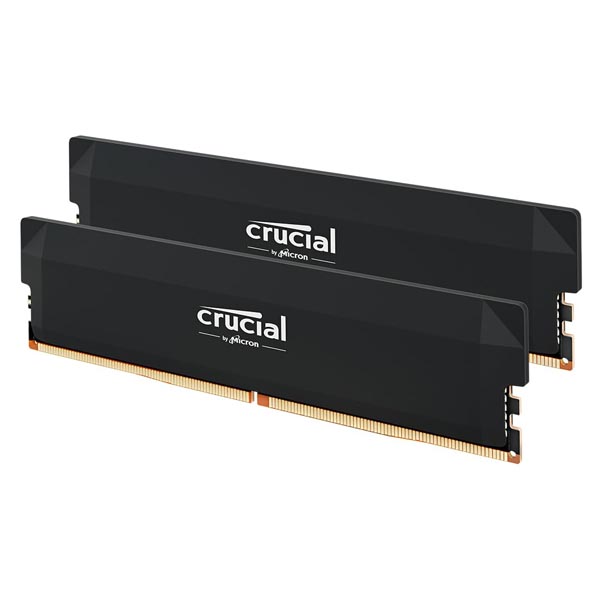 Crucial Pro Overclocking 32GB 2x16GB DDR5 6400 MT/s UDIMM Memory Kit Black