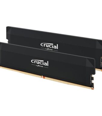 Crucial Pro Overclocking 32GB 2x16GB DDR5 6400 MT/s UDIMM Memory Kit Black