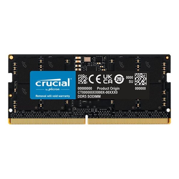 Crucial RAM 16GB DDR5 4800MHz CL40 Laptop Memory (Black)