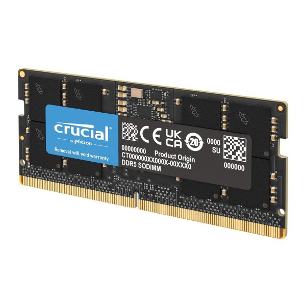 Crucial RAM 16GB DDR5 5600 MHz CL46 (16Gbit) Laptop Memory (Black)