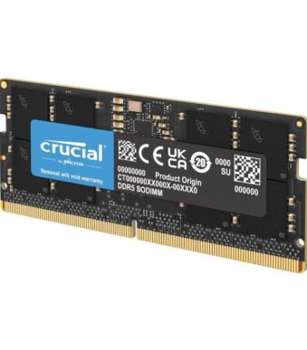Crucial RAM 8GB DDR5 4800MHz CL40 Laptop Memory (Black)