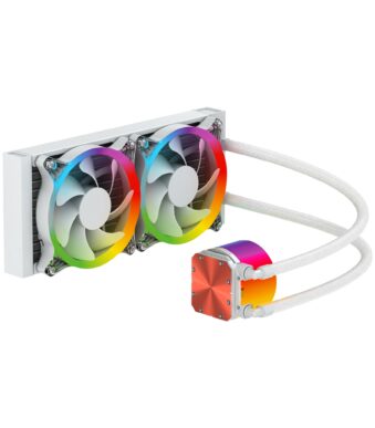 Ant Esports ICE Chroma 240 ARGB 240mm ARGB Liquid Cooler I AIO – White