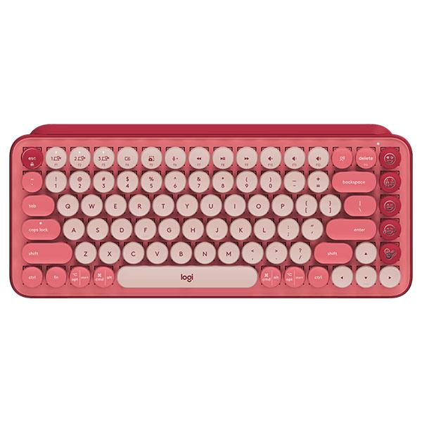 Logitech Pop Keys Mechanical Wireless Keyboard Customizable Emoji Keys – Heartbreaker