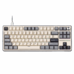 RK ROYAL KLUDGE R87 Pro Wired Mechanical Keyboard with Hot Swappable Knob 75% RGB Backlit Gaming Keyboard – Creamy Switch