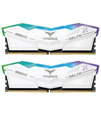 TeamGroup T-Force Delta RGB 64GB (32GBx2) DDR5 5600MHz Desktop RAM (White)