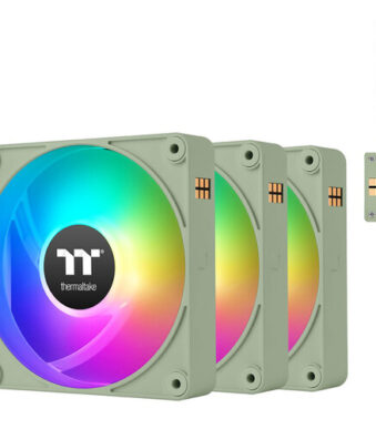 Thermaltake CT120 EX ARGB Sync PC 120mm Cooling Fan (3-Fan Pack, Matcha Green)