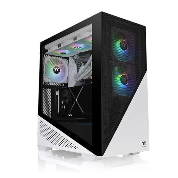 Thermaltake Divider 370 TG Snow ARGB (E-ATX) Mid Tower Cabinet (White)