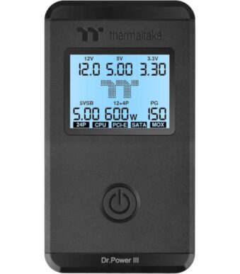 Thermaltake Dr Power III ATX Power Supply Tester/Support up to ATX12V v3.1 with PCIe 12+4pin Connector/Voltage Output for +12V, +5V, +3.3V, and +5Vsb