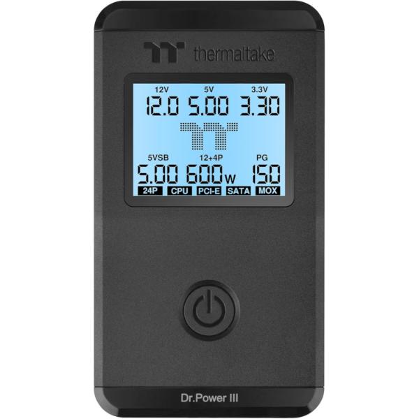 Thermaltake Dr Power III ATX Power Supply Tester/Support up to ATX12V v3.1 with PCIe 12+4pin Connector/Voltage Output for +12V, +5V, +3.3V, and +5Vsb