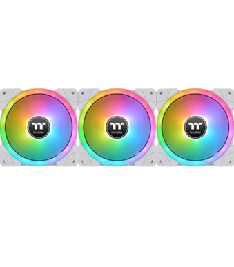 Thermaltake SWAFAN EX12 RGB PC Cooling Fan White TT Premium Edition (3-Fan Pack)