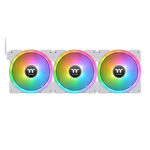 Thermaltake SWAFAN EX12 RGB PC Cooling Fan White TT Premium Edition (3-Fan Pack)
