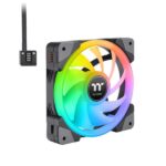 Thermaltake Swafan EX12 RGB 120mm Cabinet Fan With Controller – Black (Triple Pack) - Image 2