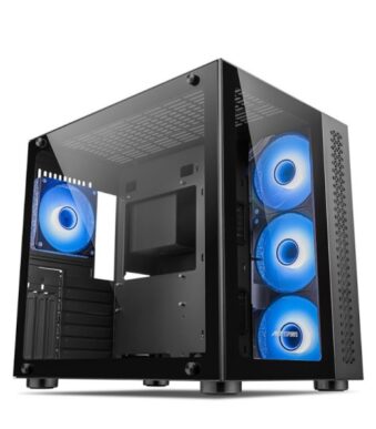 Ant Esports Crystal Black RGB Gaming Cabinet