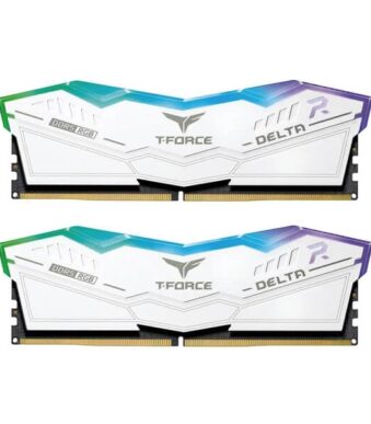 TeamGroup T-Force Delta RGB 32GB (16GBx2) DDR5 6400MHz Desktop RAM (White)