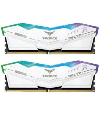 TeamGroup T-Force Delta RGB 64GB (32GBx2) DDR5 6000MHz Desktop RAM (White)